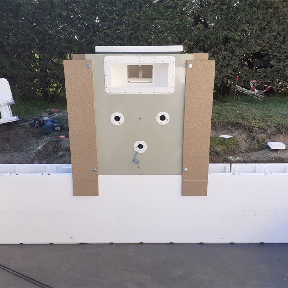 Kit costruzione piscina con doppio muro filtrante design 