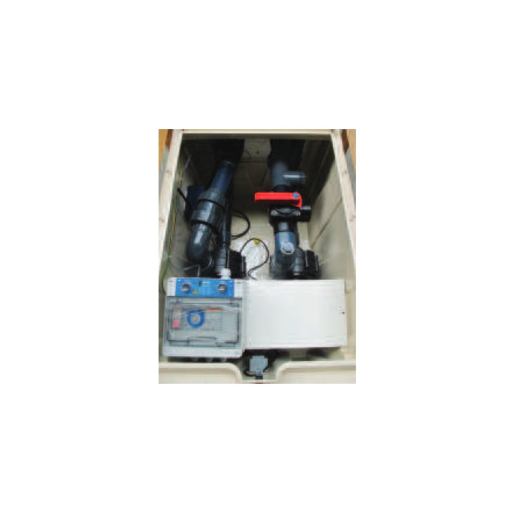 MX18 CN0 VT LED B/B Monoblocco filtrante Filtrinov con nuoto controcorrente e by-pass contenuto del locale tecnico