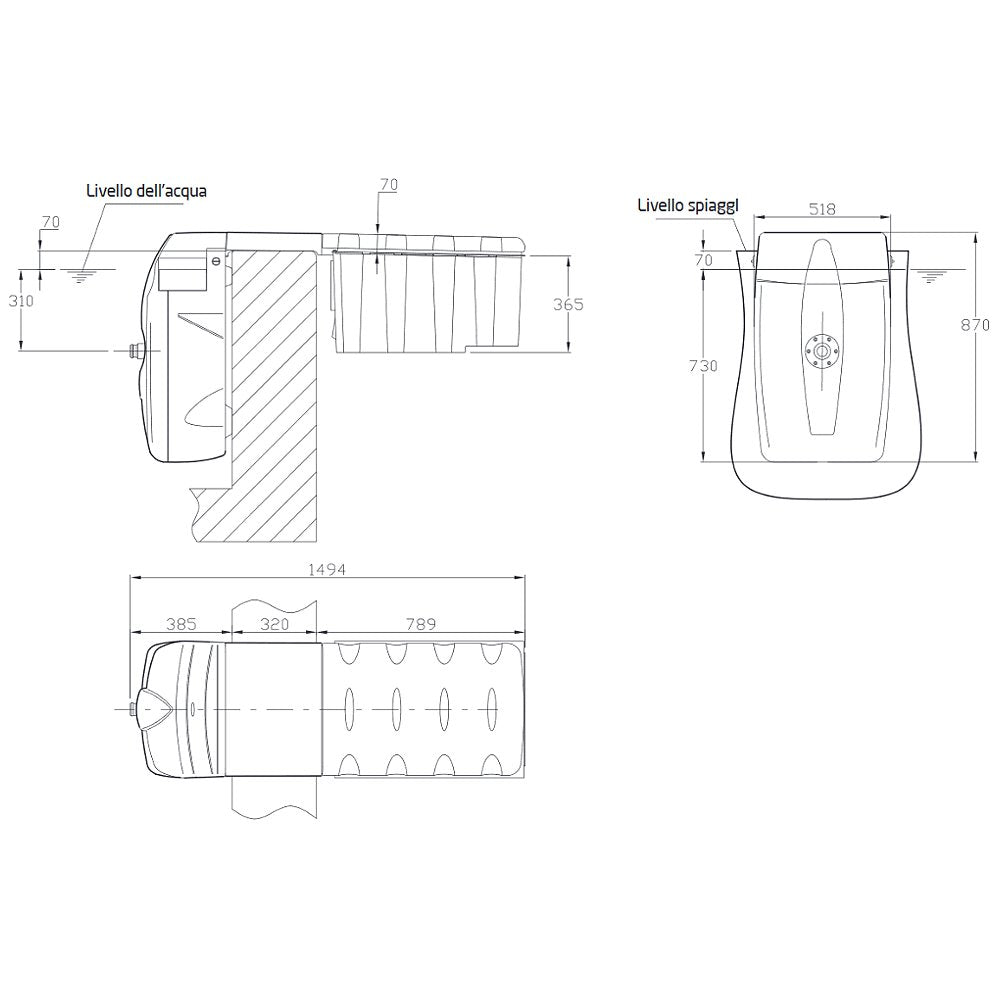 MX18 C00 LED B/B Monoblocco filtrante Filtrinov standard misure