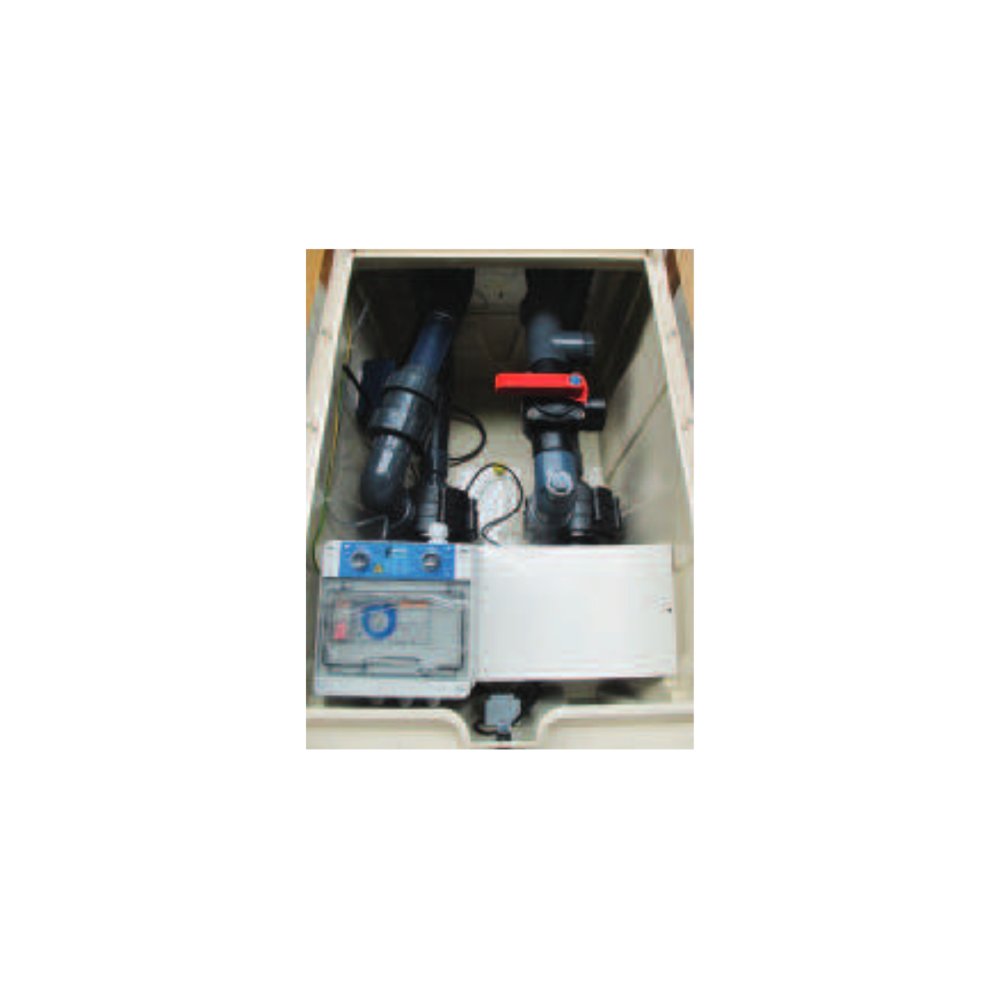 MX25 CN0 VT LED B/B Monoblocco filtrante Filtrinov con nuoto controcorrente e by-pass contenuto del locale tecnico