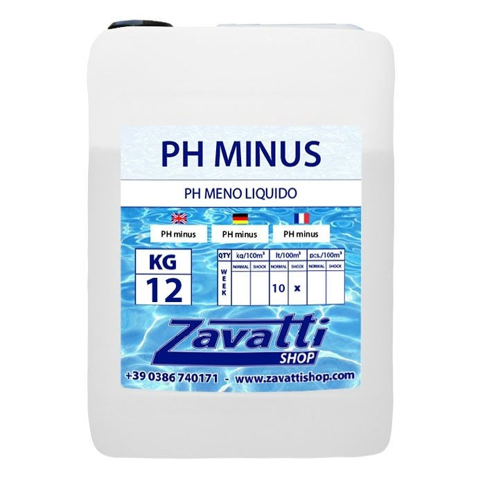 12 Lt PH minus - riduttore PH liquido per dosatori automatici piscine