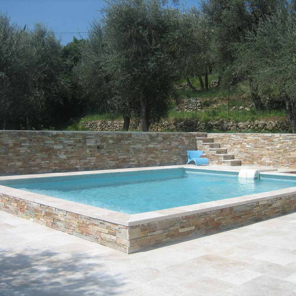 Easy kit basic, kit piscina fai da te 4 x 6 x h 1.50, skimmer, piscina seminterrata