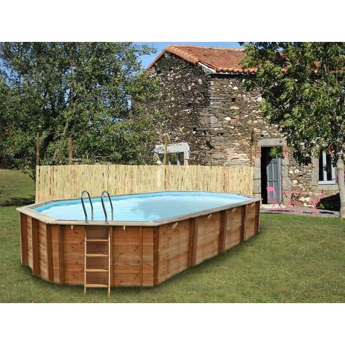 VERMELA 623 x 423 x h 142 - filtro a SABBIA - piscina fuori terra in legno sistema ad incastro - Gré stile country