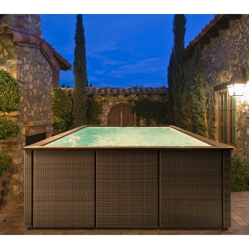 Piscina fuori terra Laghetto Dolcevita Rattan 3 x 7 m filtro cartuccia