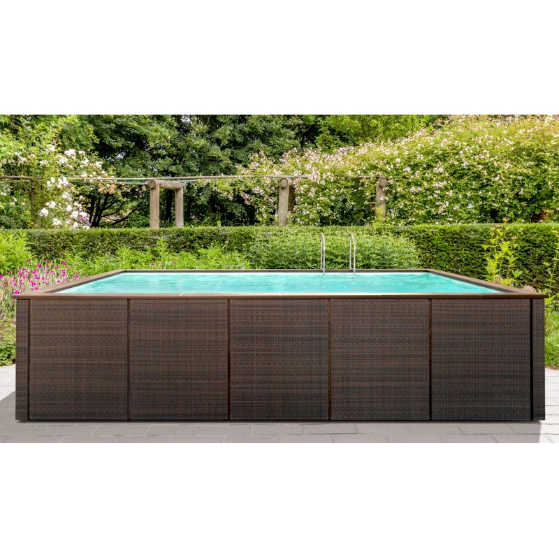 esempio Piscina Laghetto Dolcevita Rattan 2 x 5 m filtro a sabbia