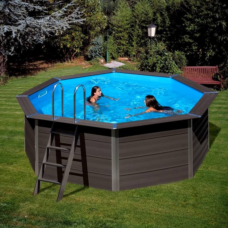 AVANTGARDE ø410 x h124 cm - filtro a sabbia - piscina fuoriterra in materiale composito ambientata