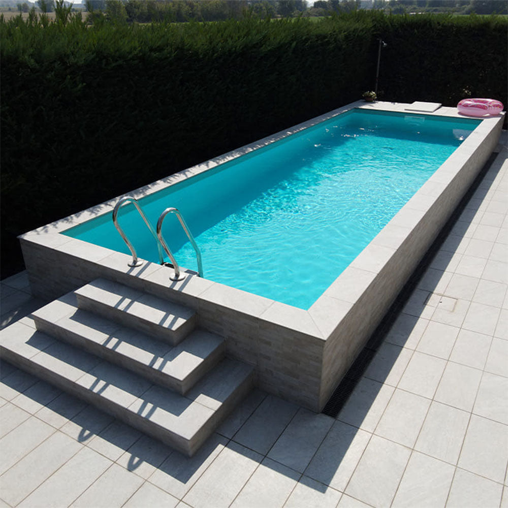 Kit costruzione piscina con doppio muro filtrante design 