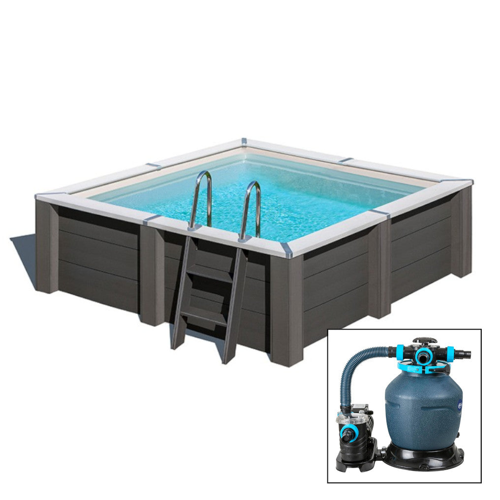 AVANTGARDE  315x315 h96 cm, filtro sabbia piscina fuoriterra in composito