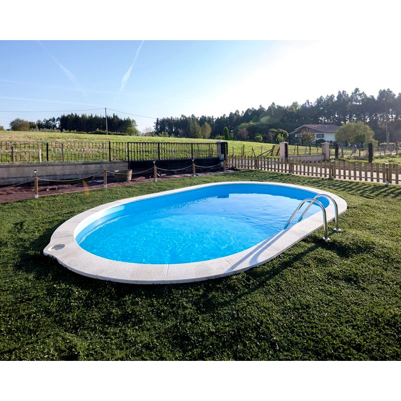 Piscina da interrare 600 x 320 x h 120 cm filtro SABBIA rigida in acciaio In Ground Pool Grè esempio