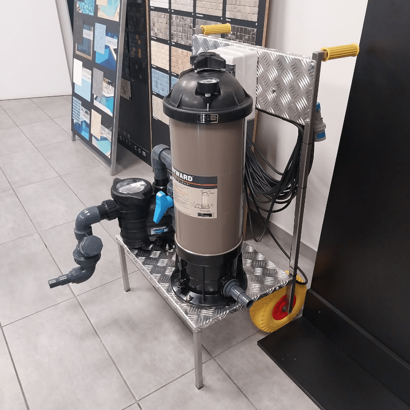 Pompa carrellata completa montata su carrello in acciaio inox