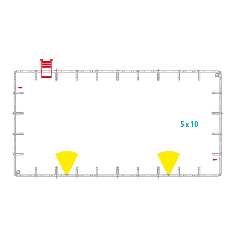accessori Piscina fuori terra Laghetto Dolcevita Rattan 5 x 10 m filtro a sabbia