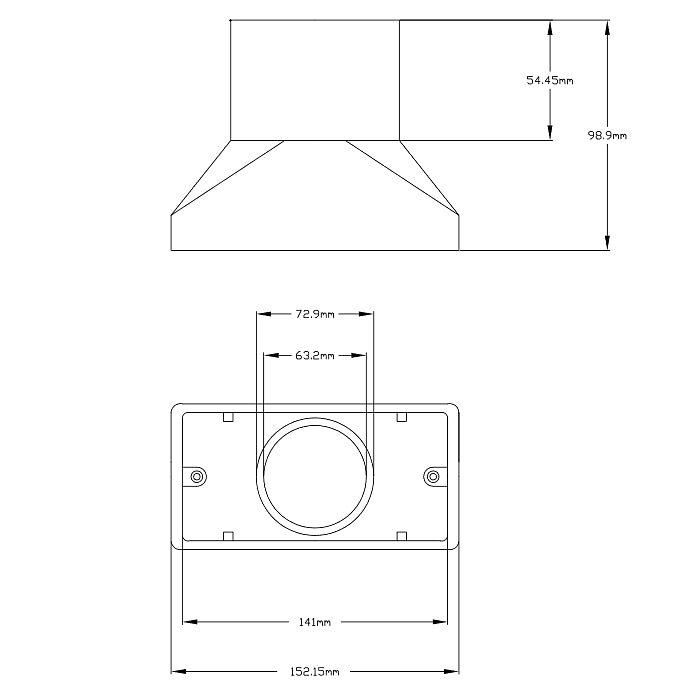 Presa di aspirazione in ABS ad incollaggio per piscina a sfioro in cemento Astralpool bianco dimensioni