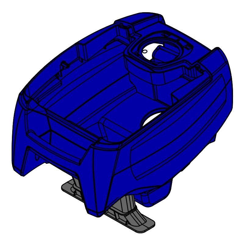 R0766300 Carcassa completa per robot Zodiac Tornax RT
