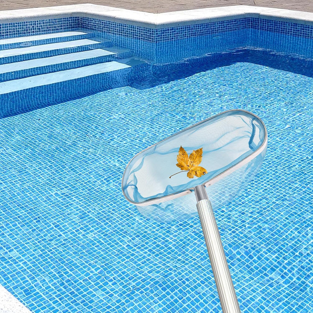 Retino da fondo con struttura in alluminio per piscina esempio