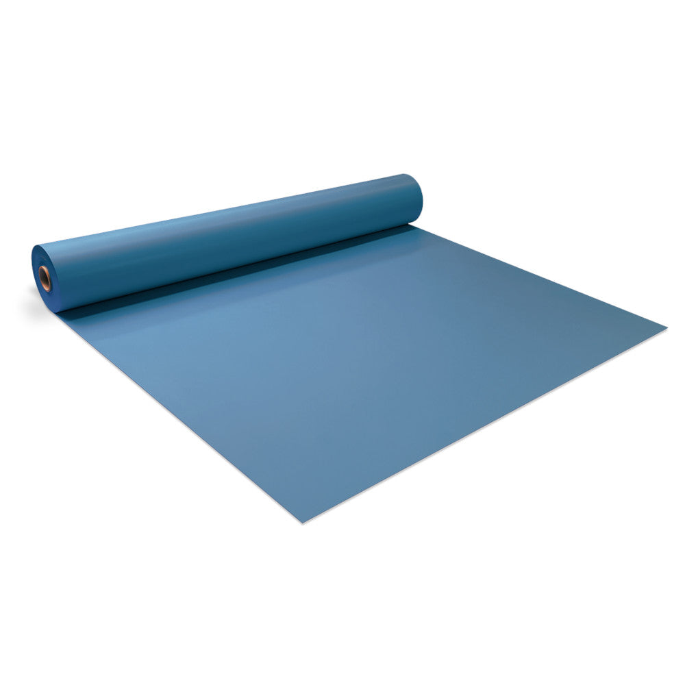Bobina 25x1,65m Telo pvc armato di rivestimento Azzurro Zaffiro
