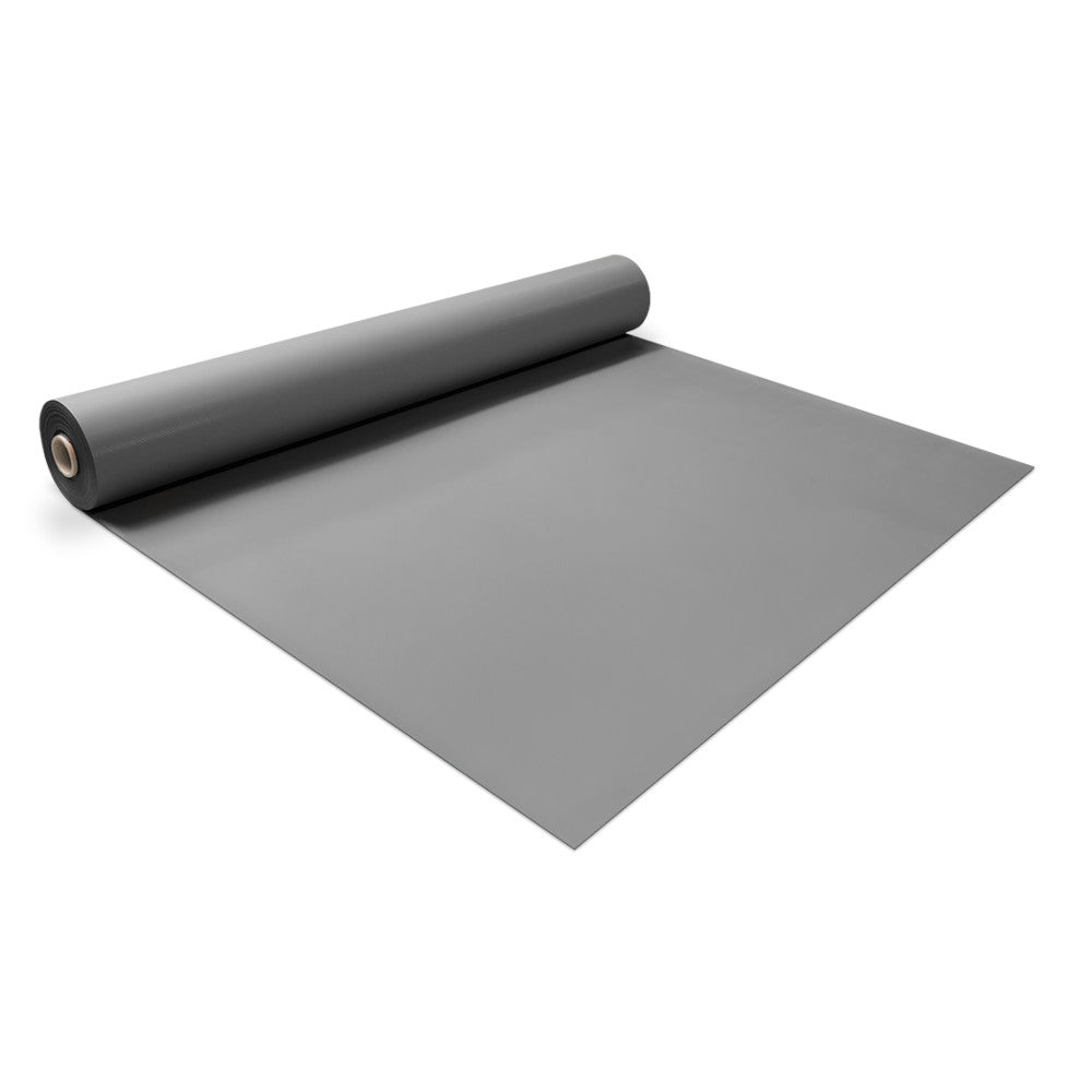 Bobina 10x1,65 m Telo pvc armato di rivestimento antiscivolo antisdrucciolo Grigio Medio