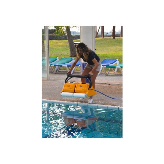 Robot pulitore Dolphin 2x2 Gyro per piscina in piastrelle sacco filtro