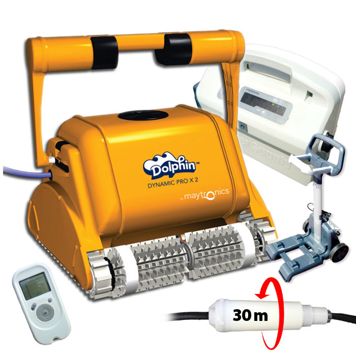 Robot pulitore per piscina Dolphin Dynamic Pro X 2 spazzole combinate