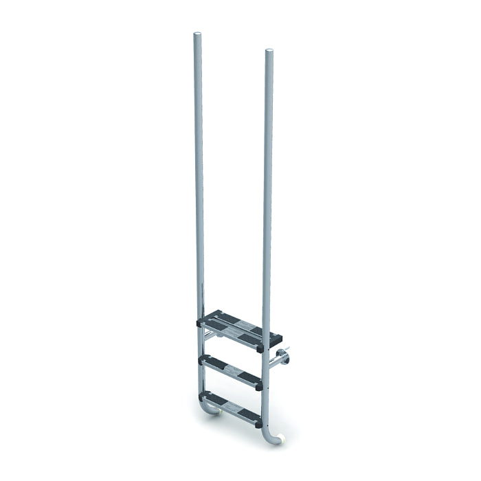 Scaletta Elegance con due gradini per piscina interrata a skimmer