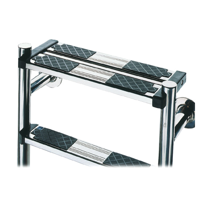 Scala modello di partenza a tre gradini Luxe con gradino di sicurezza parte inferiore Astralpool in acciaio inox