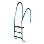 Scaletta modello Standard asimmetrico a cinque gradini Luxe per piscina interrata a skimmer