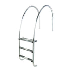 Four-step Luxe Overflow model ladder for in-ground infinity pool