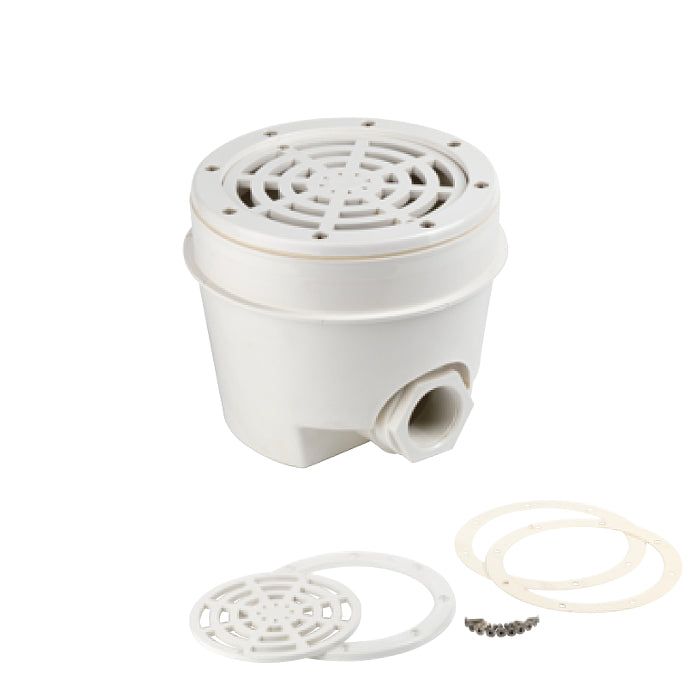 Scarico di fondo presa di fondo in ABS bianco ø2" per piscina in liner PVC - Pool's