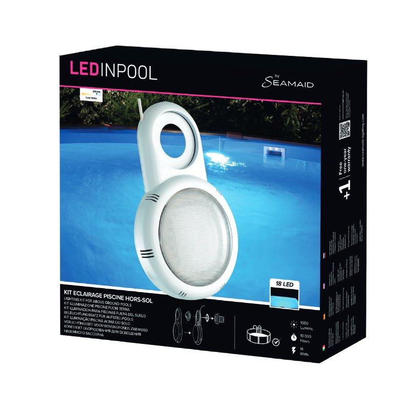 Scatola Faro per piscina fuori terra a led bianco Seamaid 