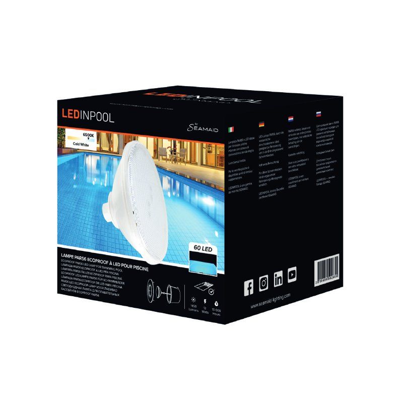Kit rinnovo lampada ecoproof PAR56 con kit adattatore - colore bianco