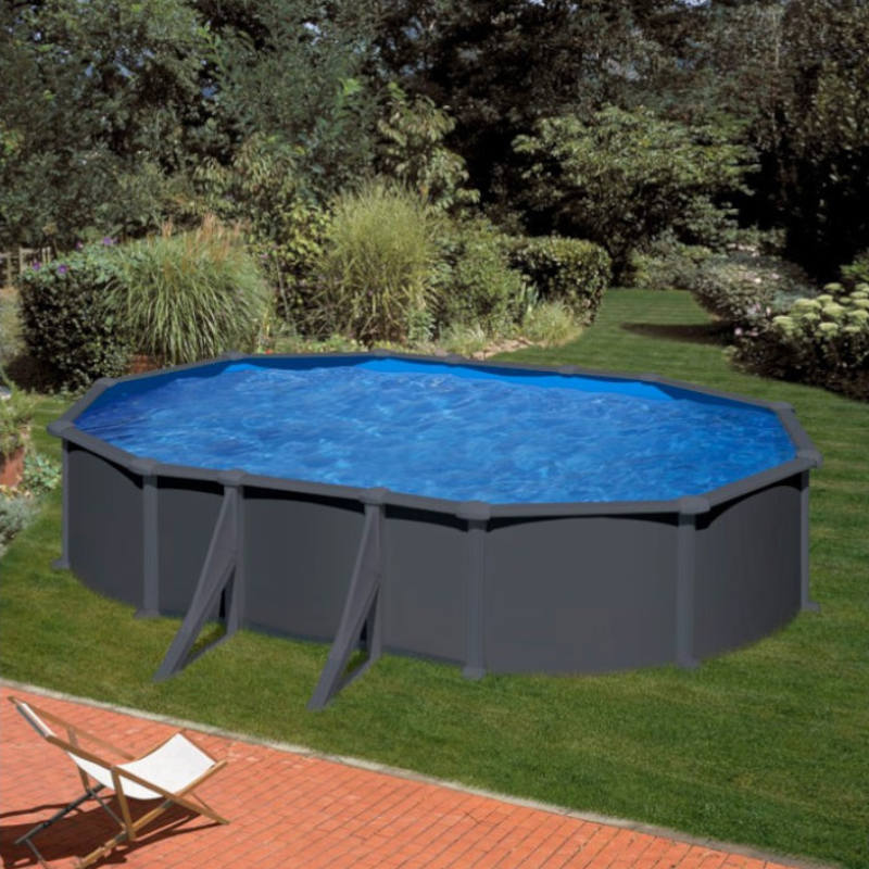 ANTRACITE 500x300 h 120cm, filtro sabbia, piscina fuoriterra in composito