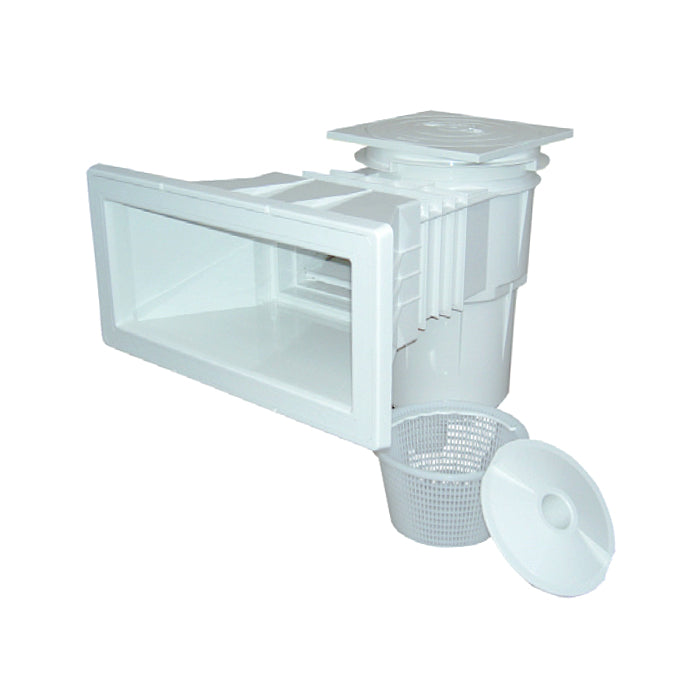 Skimmer bocca larga svasata in ABS 17,5 Lt per piscina in cemento Astralpool bianco con cestello