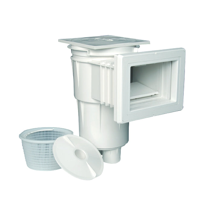 Skimmer bocca standard e flangia in ABS 17,5 Lt per piscina in cemento Astralpool bianco con cestello