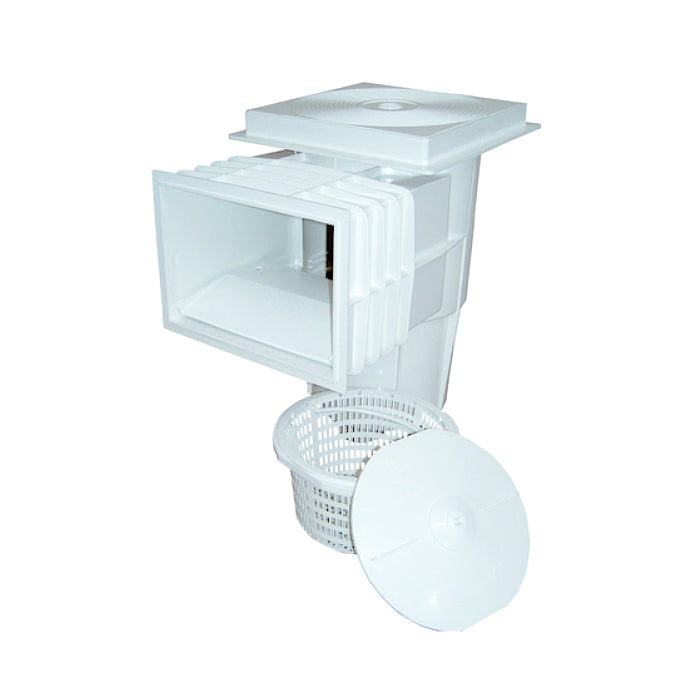 Skimmer bocca standard stretta in ABS 15 Lt per piscina in cemento Astralpool bianco con cestello