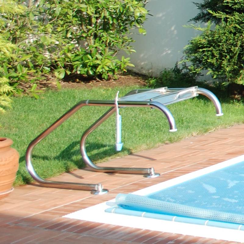 Snodo in acciaio inox lucido senza flange Ø 43 mm per ribaltamento scaletta piscina
