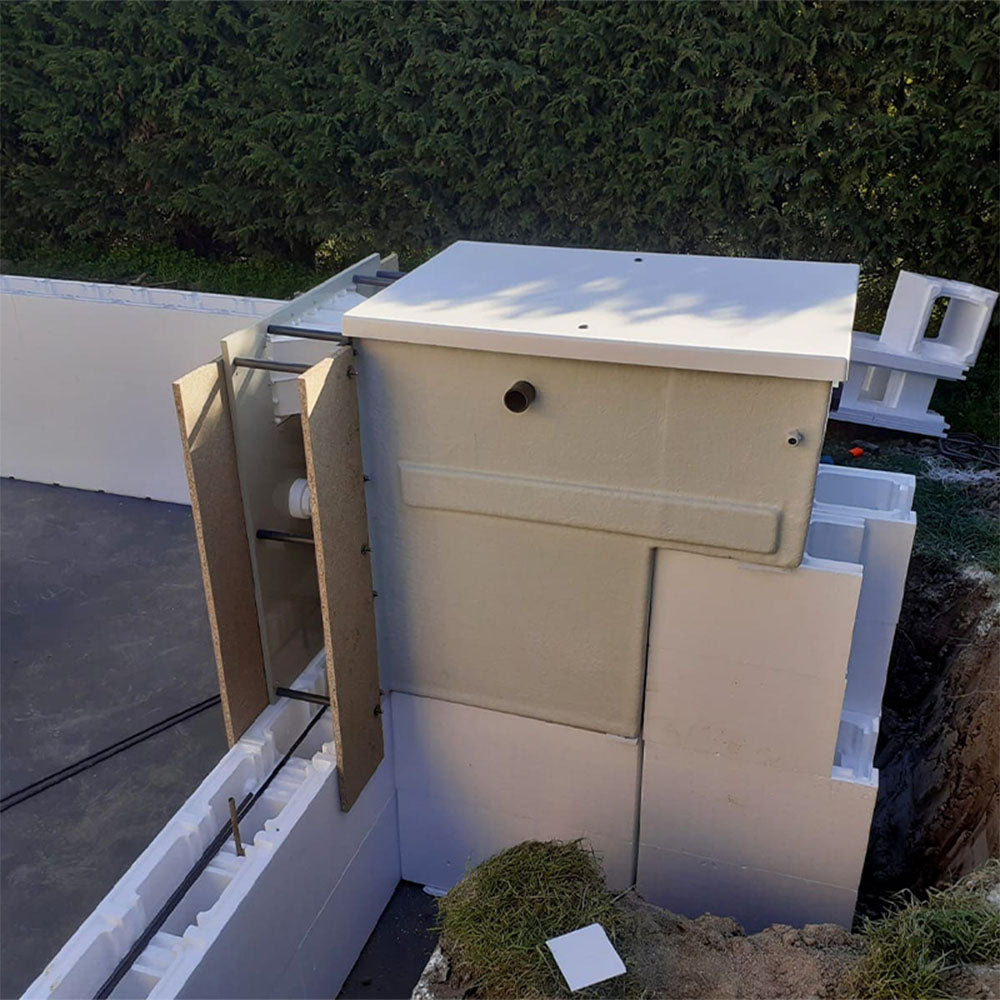 Kit costruzione piscina con doppio muro filtrante design 