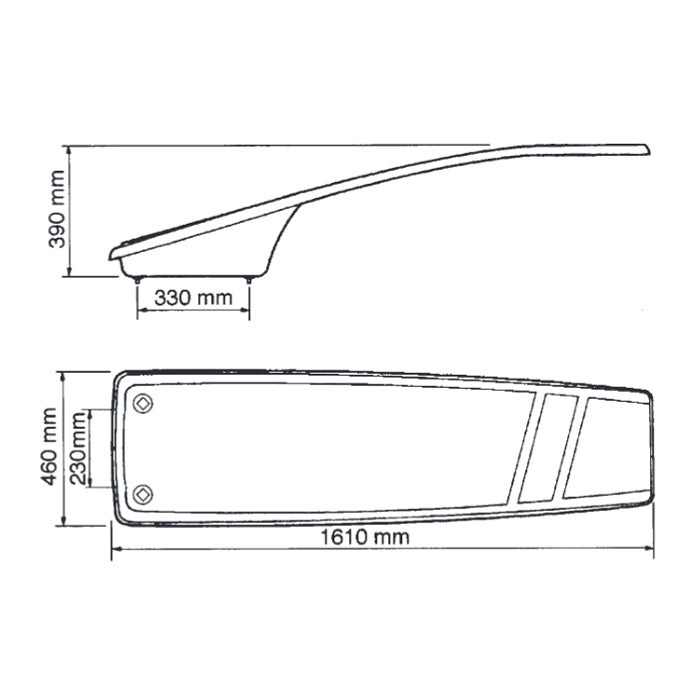 Trampolino flessibile Dynamic per piscina interrata lunghezza 1,61 m Astralpool dimensioni