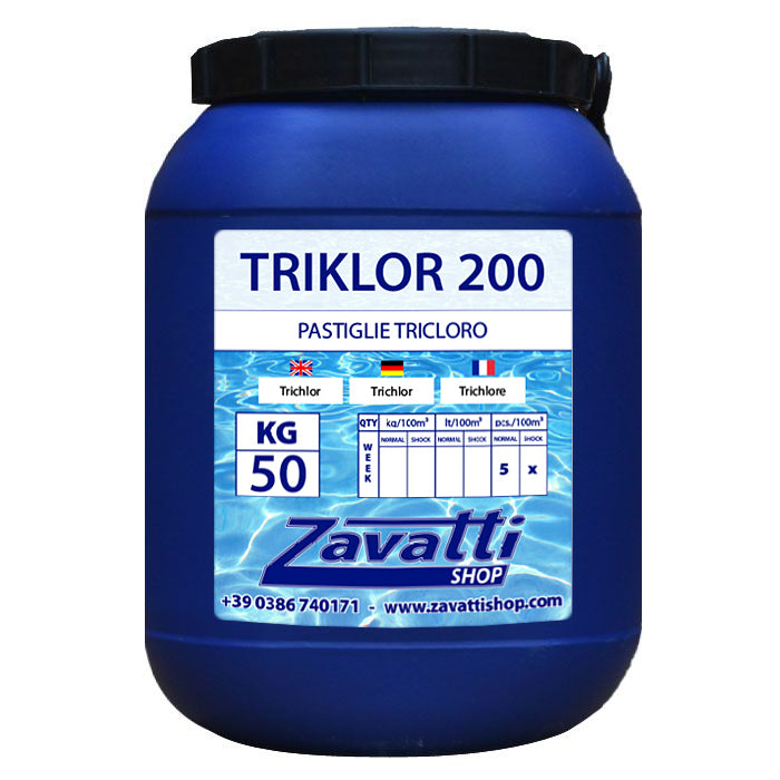 tricloro in pastiglie fusto da 50 kg