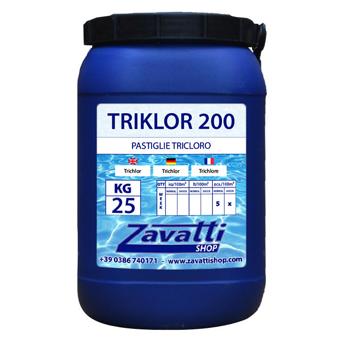 tricloro in pastiglie fusto da 25 kg