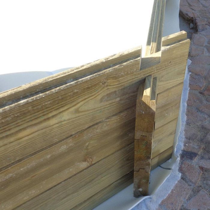 GRENADE 2, piscina fuori terra in legno Gré, 387 x 286 x h 114, filtro SABBIA, sistema ad incastro