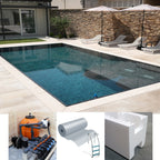 Easy Kit Überlauf, Do-it-yourself-Poolset 6 x 12 m x h 1,40, Sandfilter