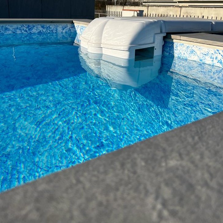 Piscina realizzata con kit basic impianto a zaino
